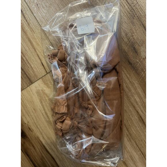 Modern Moments Gerber Romper Baby Girls 18M Brown Eyelet Ruffle Cotton Snap - Picture 7 of 7